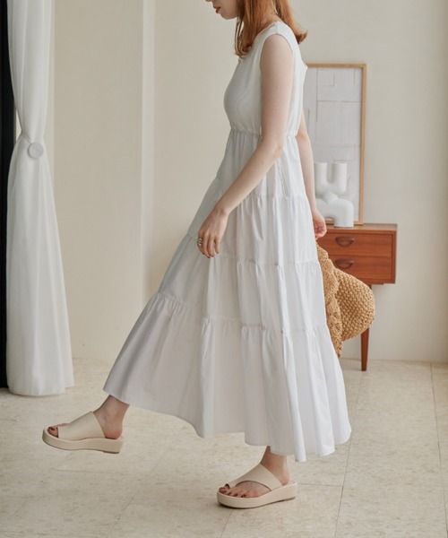 「hinari」 ドッキングワンピース SMALL ホワイト レディース_画像7