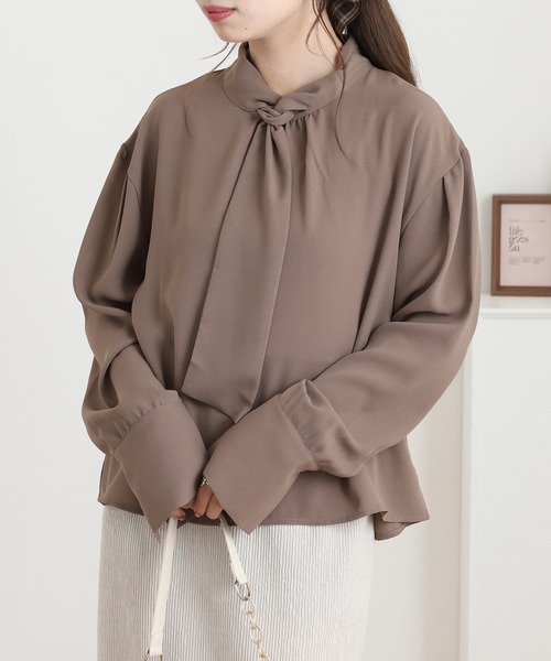 ブラウス シャツ A.N.L ボウタイブラウス 長袖 レディース : ZOZOTOWN