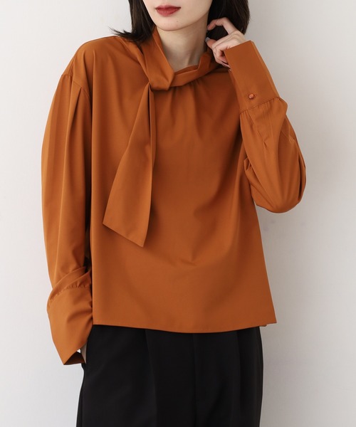 ブラウス シャツ A.N.L ボウタイブラウス 長袖 レディース : ZOZOTOWN 