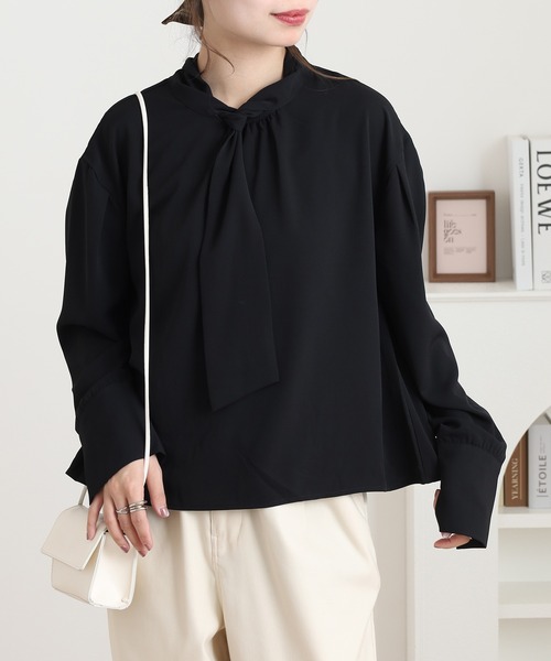 【未使用品】ANNTIAN 長袖ブラウス ブラウス シャツ A.N.L ボウタイブラウス 長袖 レディース : ZOZOTOWN