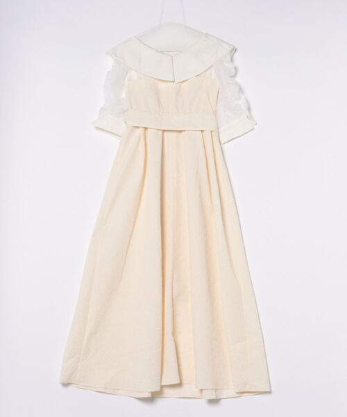 「dazzlin」 半袖ワンピース MEDIUM アイボリー レディースの画像