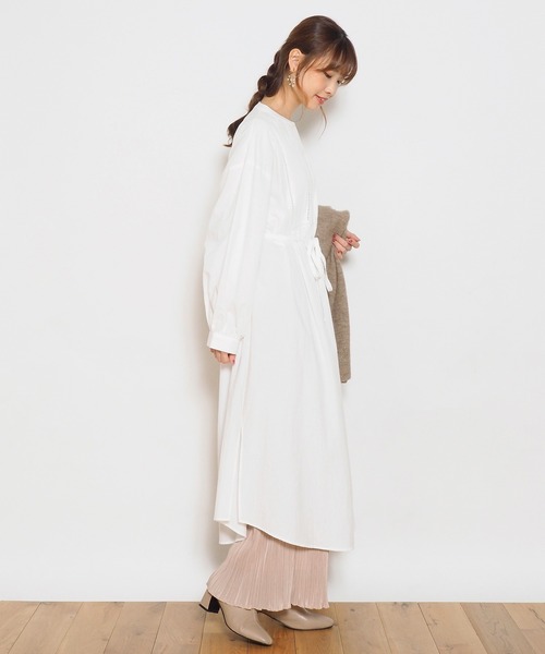 「Crisp」 長袖ワンピース FREE ホワイト レディース_画像3