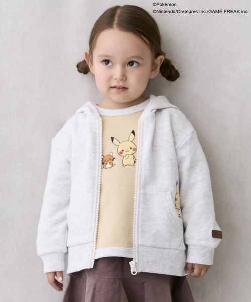 petit main パーカー 「モンポケ」ジップパーカー キッズ 子供服