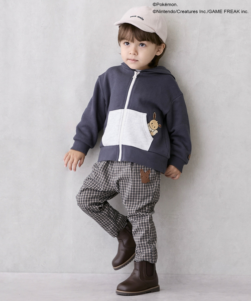 petit main パーカー 「モンポケ」ジップパーカー キッズ 子供服