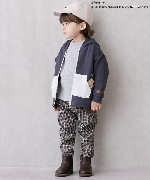 petit main パーカー 「モンポケ」ジップパーカー キッズ 子供服