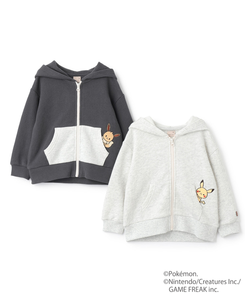 petit main パーカー 「モンポケ」ジップパーカー キッズ 子供服