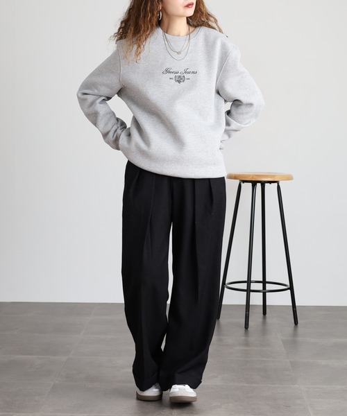 トレーナー スウェット GUESS JEANS ロゴ刺繍スウェットシャツ メンズ
