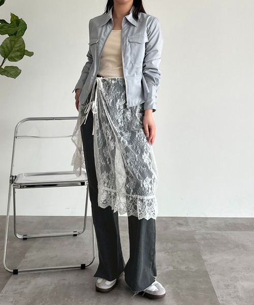 「apres jour mignon」 長袖シャツ X-LARGE オフホワイト レディース_画像8