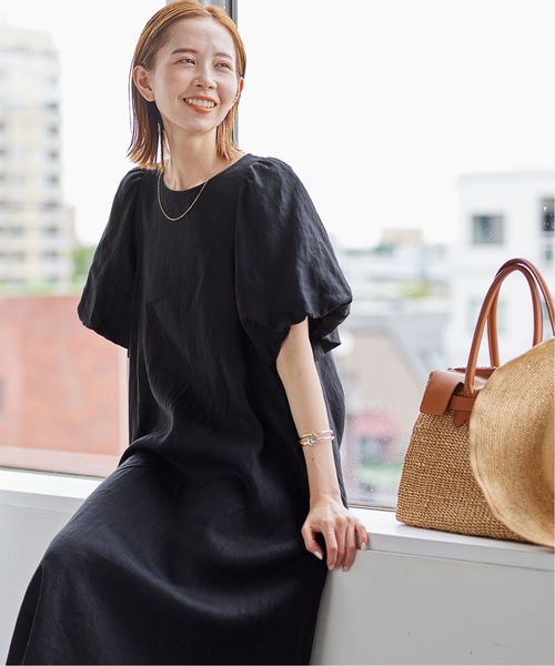 「JOURNAL STANDARD」 半袖ワンピース 36 ベージュ レディースの画像