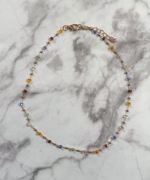 yu-ka ネックレス YU-KA:クリアビーズネックレス clear beads necklace