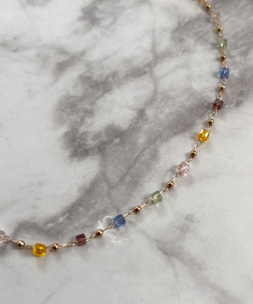 yu-ka ネックレス YU-KA:クリアビーズネックレス clear beads necklace