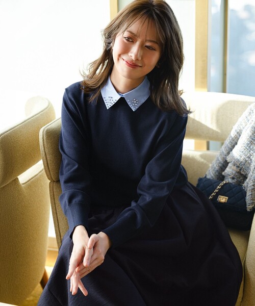 ニット セーター ビジューデザイン 2WAY レディース : ZOZOTOWN Yahoo