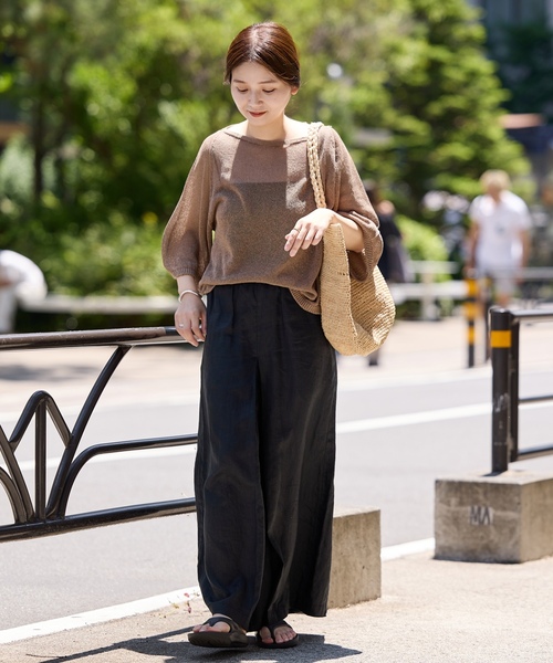 「JOURNAL STANDARD」 イージーパンツ 36 ブラック レディースの画像