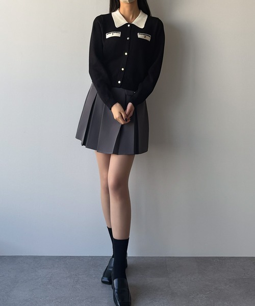 「mipiarl」 ニットカーディガン MEDIUM アイボリー レディース_画像9