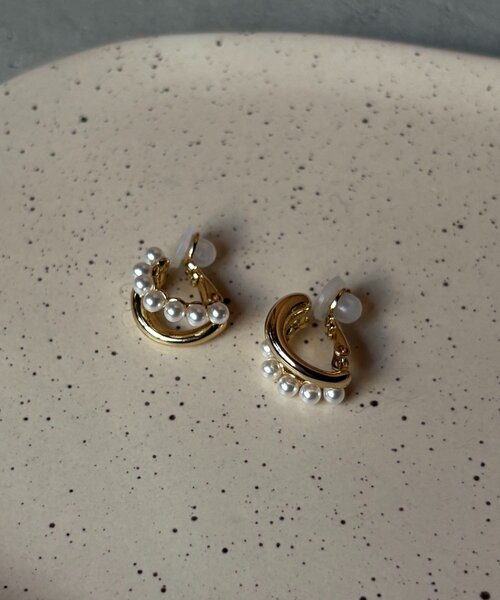 GOLDY（ゴールディ） イヤリング 「GOLDY/ゴールディ」2連パールコンビ