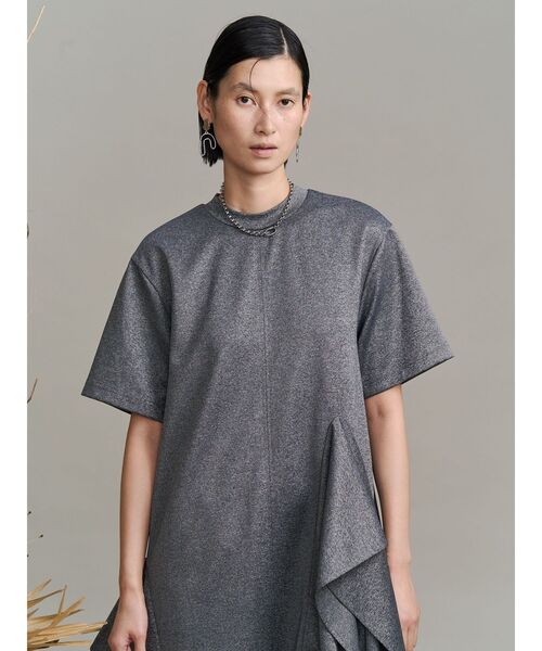 UN3D.（アンスリード） ワンピース ASYMMETRY RUFFLE JERSEY OP