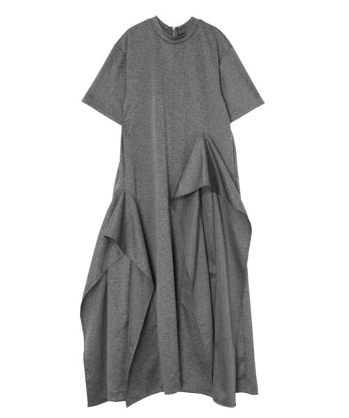 UN3D.（アンスリード） ワンピース ASYMMETRY RUFFLE JERSEY OP
