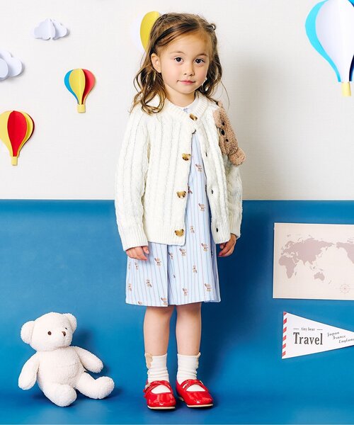 「apres les cours」 「KIDS」長袖ニット 110 サックスブルー キッズ_画像2