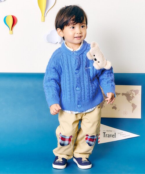 「apres les cours」 「KIDS」長袖ニット 110 サックスブルー キッズ_画像4