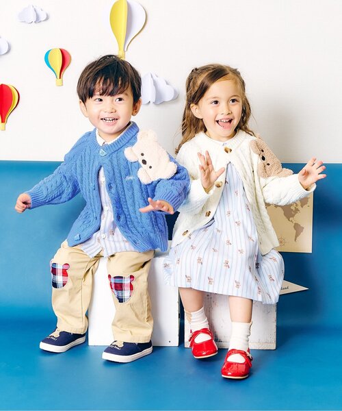 「apres les cours」 「KIDS」長袖ニット 110 サックスブルー キッズ_画像6