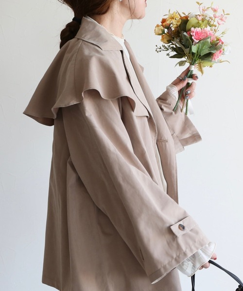 tete SETTO ポンチョ風コート レディース tete SETTO ポンチョ風コート