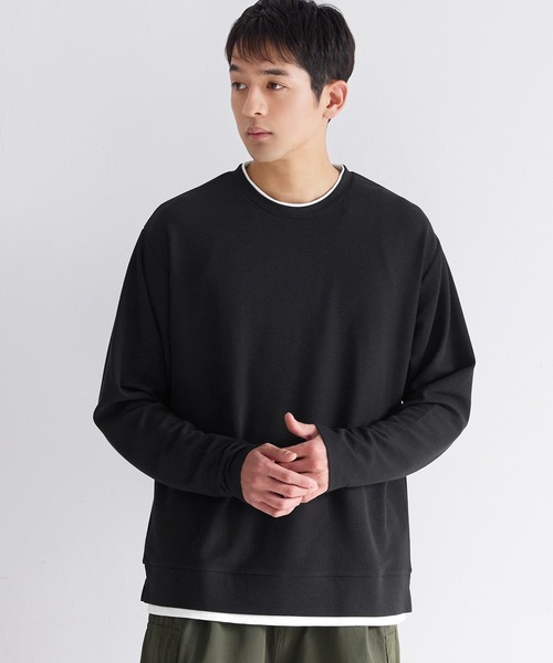 coca（コカ） tシャツ ミニワッフルレイヤード風ロンT メンズ