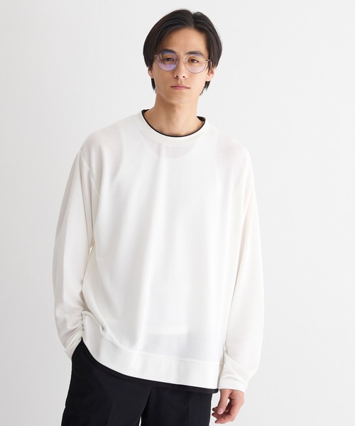 新品未使用 チャコット メンズ長袖トップス 白 M-L日本製 楽天市場】Tシャツ メンズ 長袖 ロング丈全3色 新作 長袖Tシャツ