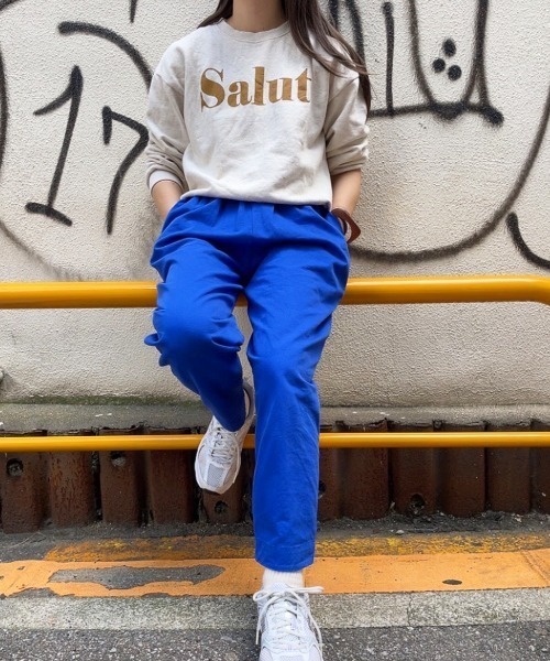 「ISOOK」 イージーパンツ FREE ブルー レディース_画像5