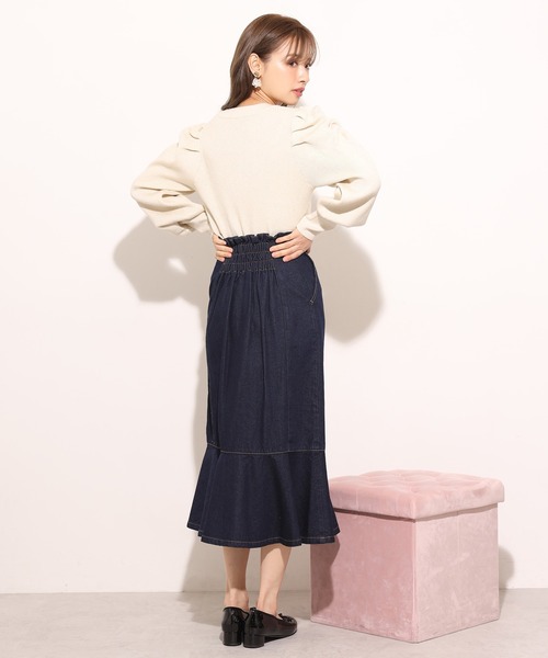 「one after another NICE CLAUP」 デニムスカート SMALL ブルー レディース_画像5