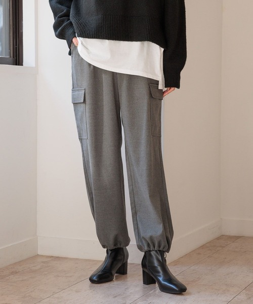 「GLOBAL WORK」 カーゴパンツ LARGE レッド レディース_画像9