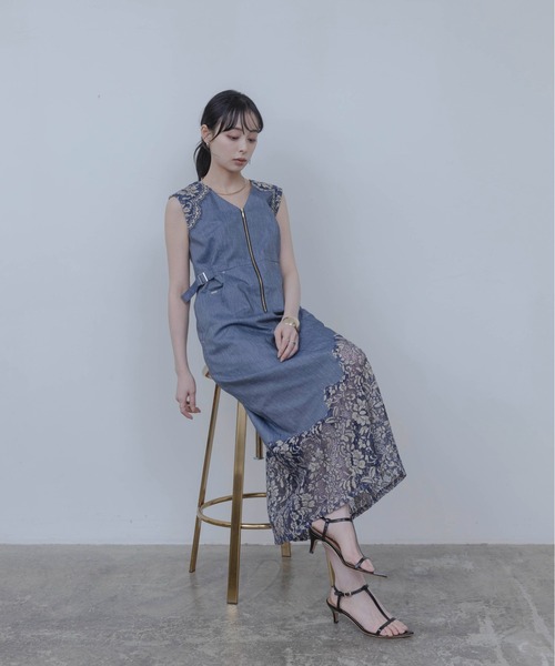 Eimee Law（エイミーロウ） ワンピース レーストリムデニムワンピース