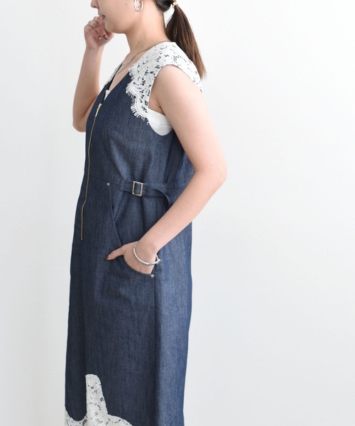 Eimee Law（エイミーロウ） ワンピース レーストリムデニムワンピース