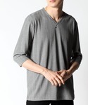 tシャツ ランダムテレコ Vネック 七分袖カッ...の詳細画像3