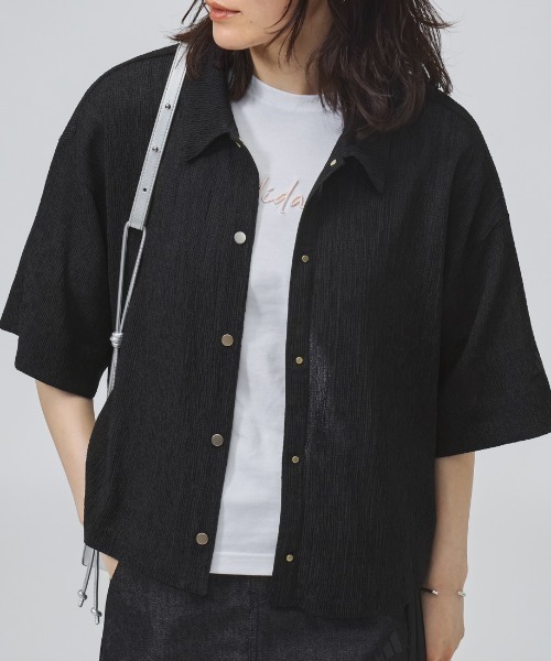 お値下げ不可　 アディダス 半袖シャツ ブラック XL adidas（アディダス） ブラウス シャツ 半袖 「別注」アディダス