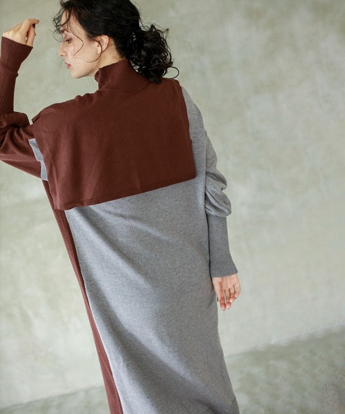 「OSMOSIS」 コンビワンピース ONE SIZE ブラック レディースの画像