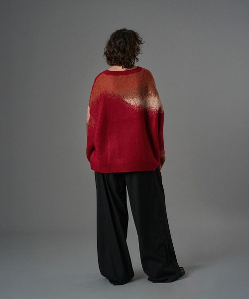 「ONCILY」 長袖ニット MEDIUM ネイビー メンズ_画像2