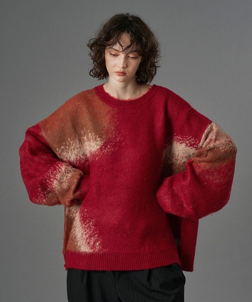 「ONCILY」 長袖ニット MEDIUM ネイビー メンズ_画像8