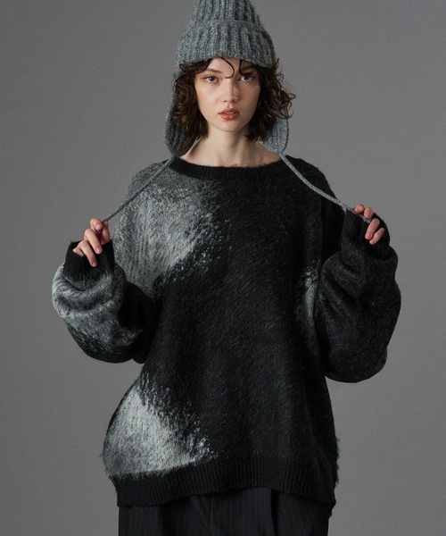 「ONCILY」 長袖ニット MEDIUM ネイビー メンズ_画像9