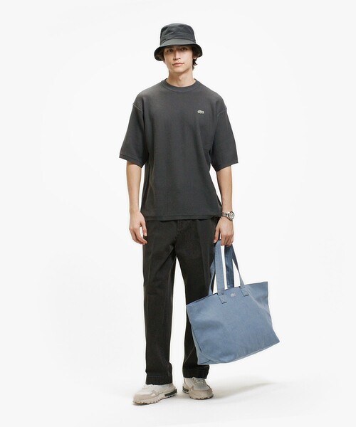 LACOSTE（ラコステ） tシャツ コットン×ナイロン 鹿の子メッシュニット