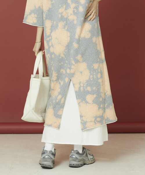 「Freada」 7分袖ワンピース フリ- ベージュ レディースの画像