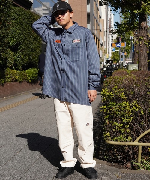 「SANTA CRUZ」 長袖シャツ X-LARGE ライトベージュ メンズ_画像8