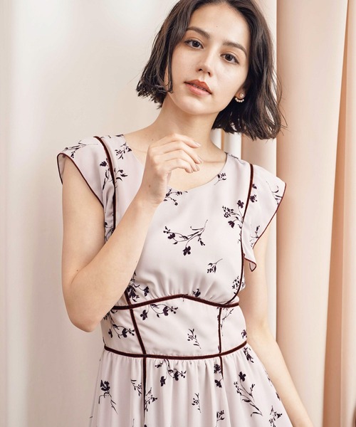 「NOELA」 半袖ワンピース S ベージュ レディース_画像4