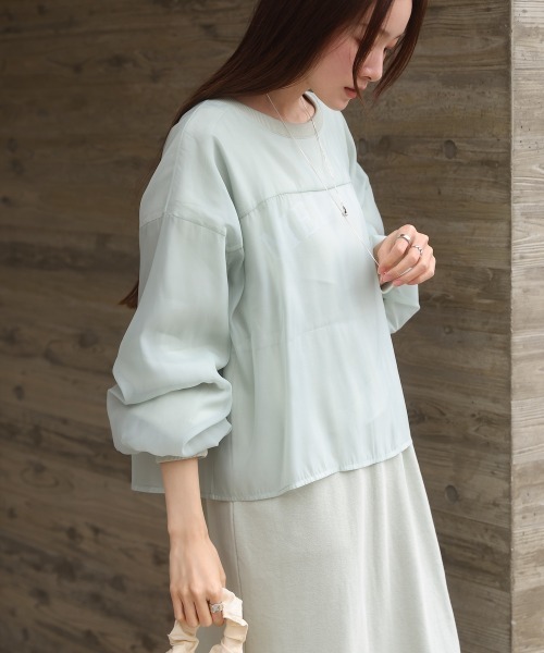 「Bab」 長袖ワンピース M ライトグリーン レディース_画像4