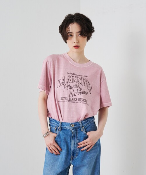 「GOOD ROCK SPEED」 半袖Tシャツ「ROUGE VIFコラボ」 フリー ピンク レディース_画像4