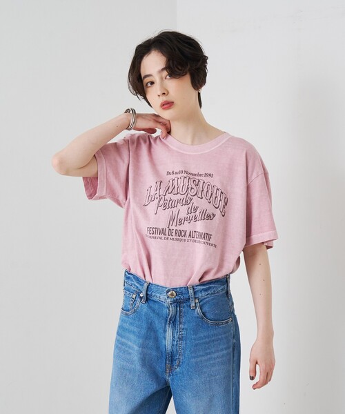 「GOOD ROCK SPEED」 半袖Tシャツ「ROUGE VIFコラボ」 フリー ピンク レディース_画像5