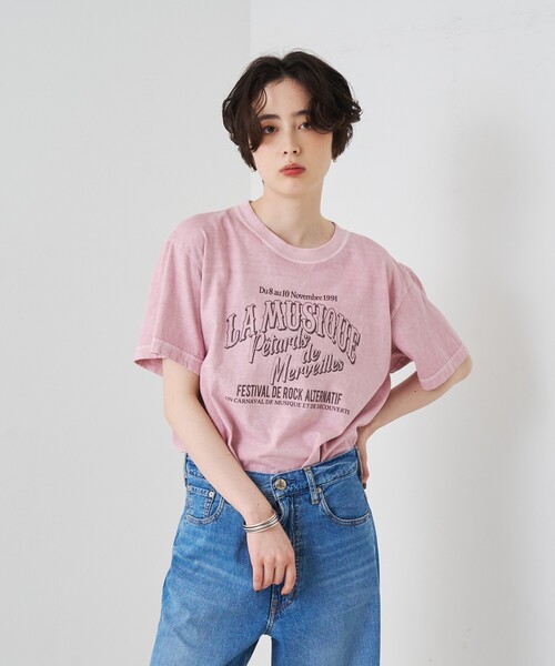 「GOOD ROCK SPEED」 半袖Tシャツ「ROUGE VIFコラボ」 フリー ピンク レディース_画像6