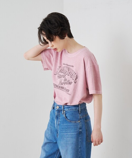 「GOOD ROCK SPEED」 半袖Tシャツ「ROUGE VIFコラボ」 フリー ピンク レディース_画像7