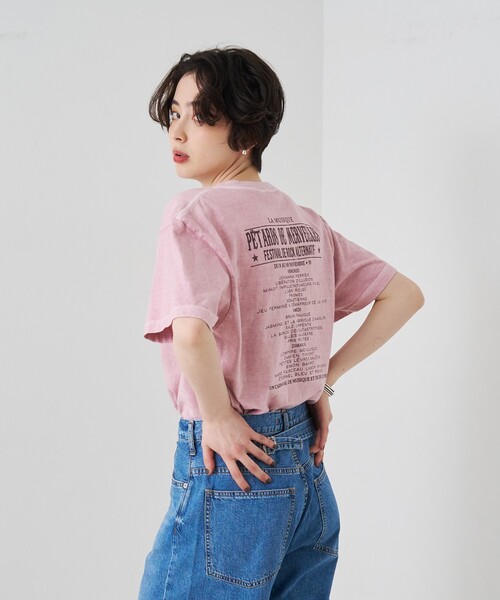 「GOOD ROCK SPEED」 半袖Tシャツ「ROUGE VIFコラボ」 フリー ピンク レディース_画像8
