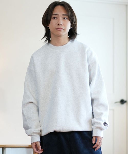 「ムラサキスポーツ」 スウェットカットソー X-LARGE ネイビー メンズ_画像6