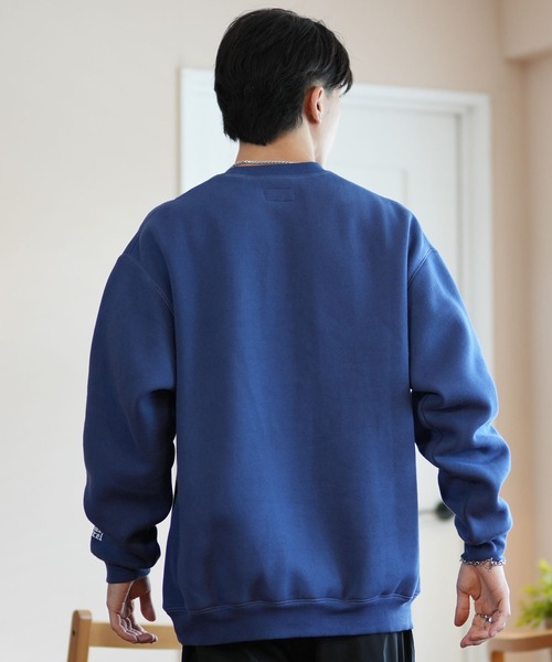 「ムラサキスポーツ」 スウェットカットソー X-LARGE ネイビー メンズ_画像8